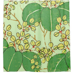 Botanisch kunstpatroon van Japans leder Douchegordijn
