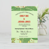 Botanisch kunstpatroon van Japans leder Kaart (Staand voorkant)