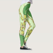 Botanisch kunstpatroon van Japans leder Leggings (Rechts)