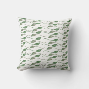 Botanisch leder Greenery Hand Drawn Pattern Kussen
