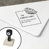 Botanisch leder 	rubberstempel