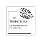 Botanisch leder 	rubberstempel (Afrduk)