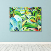 Botanisch lederen canvas 24 x 18 afdrukken (Insitu (Houten vloer))
