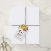 Botanisch Lemon en Oranje Afstuderen Dank u wel Cadeaulabel (Met Touw)