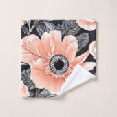 Botanisch lichtdoorlatend patroon bad handdoek (Wasdoekje)