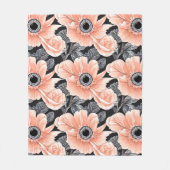 Botanisch lichtdoorlatend patroon fleece deken (Voorkant)