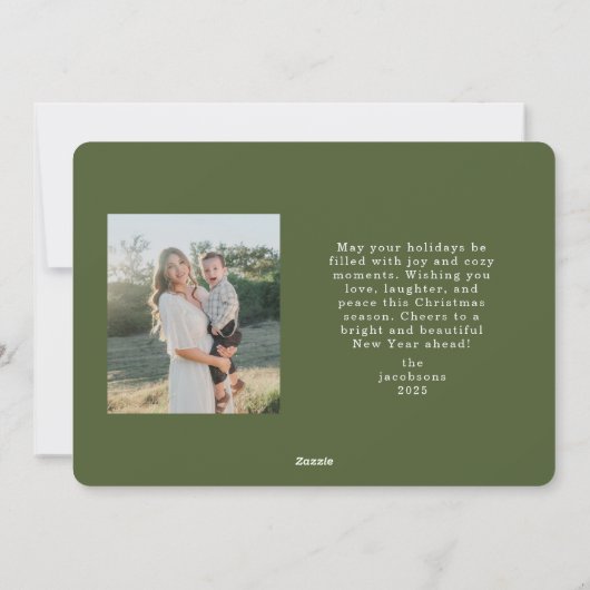 Botanisch Lijst Kerst Kaart (Achterkant)