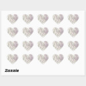 Botanisch Lila Hart Sticker (Vel)