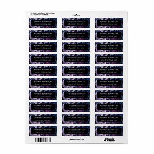 Botanisch maanlicht | Gotische bloemenbruiloft Etiket (Full Sheet)