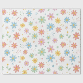 Botanisch Madeliefjespatroon 2025 Cadeaupapier