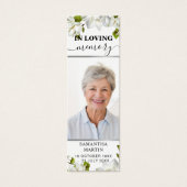 Botanisch Memorial Bladwijzer Mini Visitekaartjes (Voorkant)