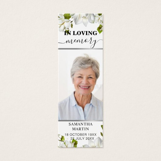 Botanisch Memorial Bladwijzer Mini Visitekaartjes (Voorkant)