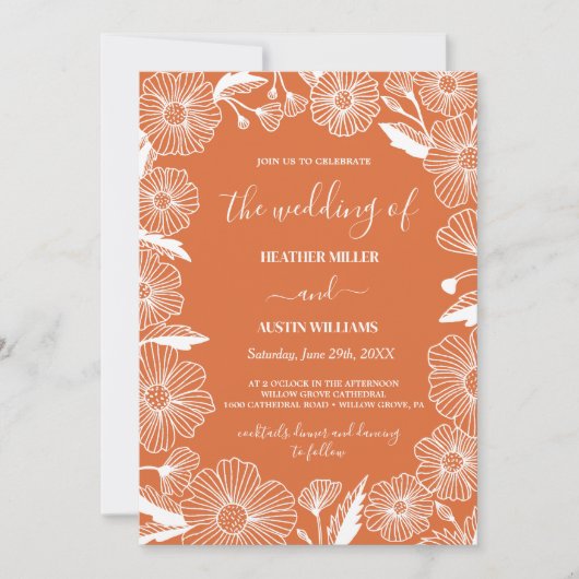 Botanisch met Wilde bloemenpoten Kaart (Voorkant)