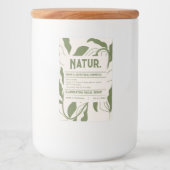 Botanisch modern patroon Cosmetisch productetiket Voedselcontainer Etiket (Voorkant)