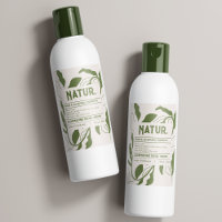 Botanisch modern patroon Cosmetisch productetiket