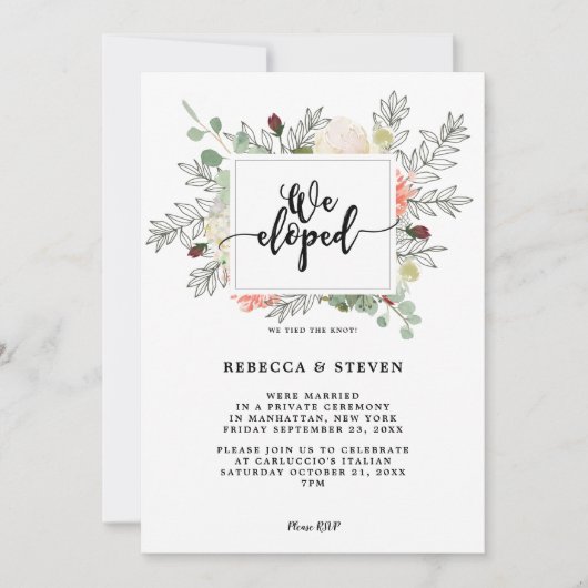 Botanisch Modern We Ontwikkelde Uitnodiging (Voorkant)