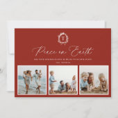  Botanisch Monogram 3 Foto Vakantie Kaart (Voorkant)