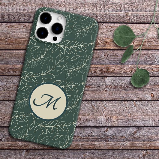 botanisch monogram Case-Mate iPhone case