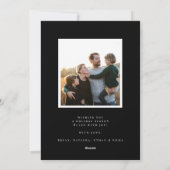  Botanisch Monogram Foto Vakantie Kaart (Achterkant)