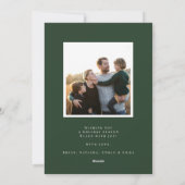  Botanisch Monogram Foto Vakantie Kaart (Achterkant)