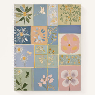 Botanisch mozaïek in bloei notitieboek
