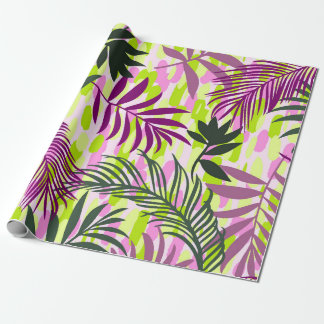 Botanisch naadloos patroon gemengd met geometrisch cadeaupapier