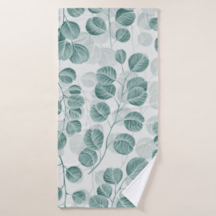 Botanisch naadloos patroon met afbeelding badhanddoek