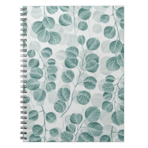 Botanisch naadloos patroon met  afbeelding notitieboek