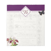 botanisch notitieblok van orchidee en vlinder (Voorkant)