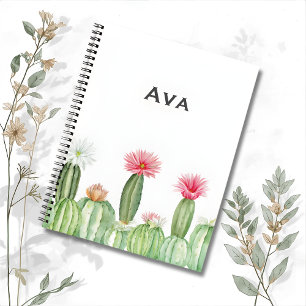 Botanisch Notitieboek – Bloeiende Cactus Tuin 🌵