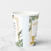 Botanisch Oerwoud Safari Lion Baby shower Papieren Bekers (Rechts)