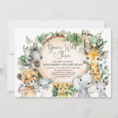 Botanisch Oerwoud Safari Wilde Dieren 3e verjaarda Kaart (Voorkant)