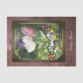 Botanisch op metallisch gestormde Nederlandse lent Tissuepapier