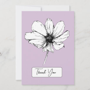 Botanisch Paars - Hartelijk dank - Kaart - Cosmos