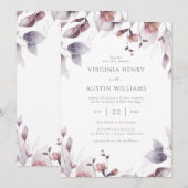 Botanisch Paars huwelijk Kaart (Voorkant / Achterkant)