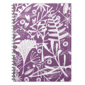 Botanisch Paars oliefilterpatroon Notitieboek (Voorkant)
