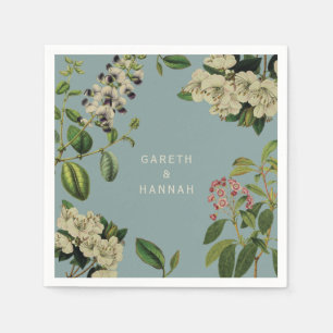 BOTANISCH PAPIER SERVET-EEND EI BLAUW SERVETTEN