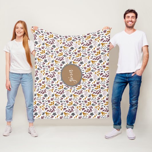 Botanisch Patroon Aanpassen Fleece Deken (In situ)