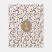 Botanisch Patroon Aanpassen Fleece Deken (Voorkant)