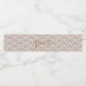 Botanisch Patroon Aanpassen Waterfles Etiket (Enkel label)