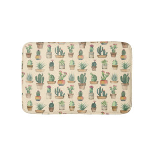 Botanisch patroon Cacti Illustratie Badmat