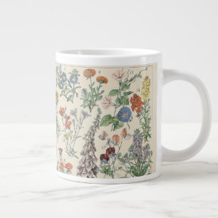 botanisch patroon extra grote beker