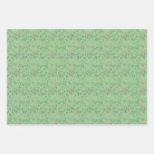 Botanisch patroon grijs groen inpakpapier (Voorkant 3)