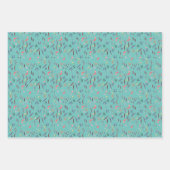 Botanisch patroon grijs groen inpakpapier (Voorkant 2)