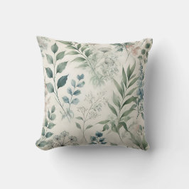 Botanisch patroon met zachte Waterverf Kussen