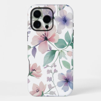 Botanisch patroon, pastelkleuren iPhone 16 pro max hoesje