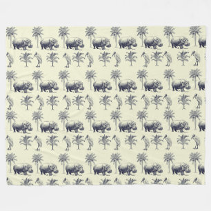 Botanisch patroon van de Nijl Fleece Deken