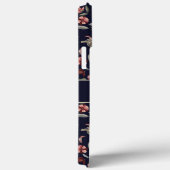 Botanisch patroon van Navy Blue Woodland Case-Mate iPhone Case (Achterkant / Rechts)