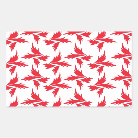 botanisch plant rechthoekige sticker (Voorkant)