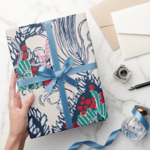 Botanisch pochoir patroon ten oosten van Samarkand Cadeaupapier